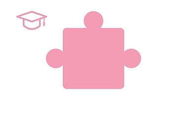 Puzzleteil rosa Icon Fortbildung