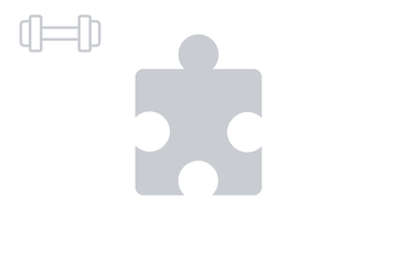Graues Puzzleteil mit Icon Fitness