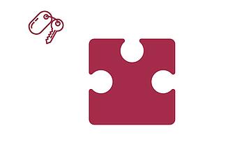 Puzzleteil weinrot Icon Wohnung