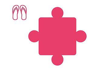 Puzzleteil pink Icon Urlaub