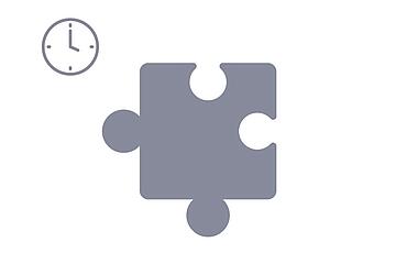 Puzzleteil dunkelgrau Icon Zeit